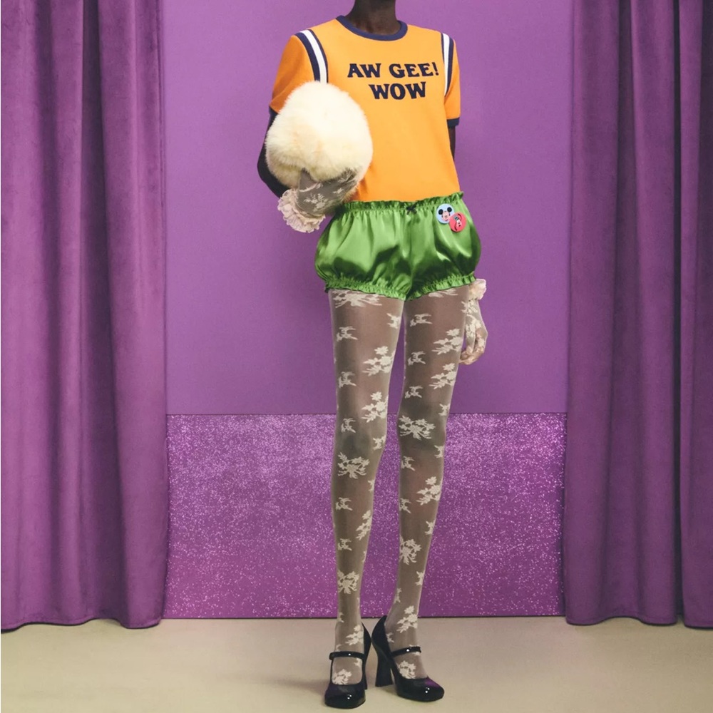 FLORAL LACE TIGHTS HARRY LAMBERT FOR ZARA X DISNEY